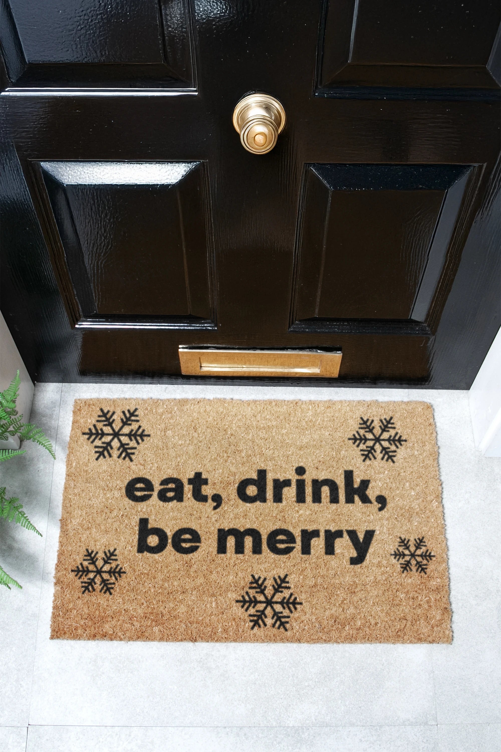 Eat, Drink, Be Merry Christmas Doormat