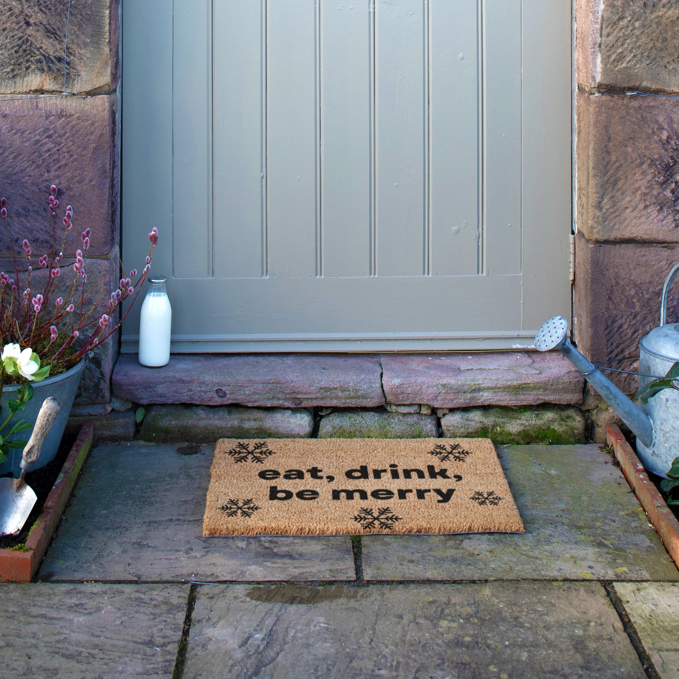 Eat, Drink, Be Merry Christmas Doormat