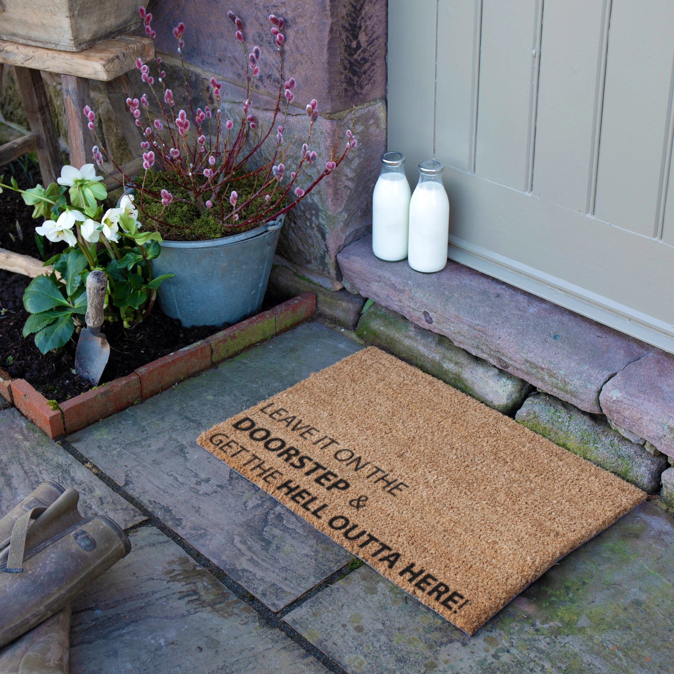 Leave It On The Doorstep & Get The Hell Outta Here Doormat