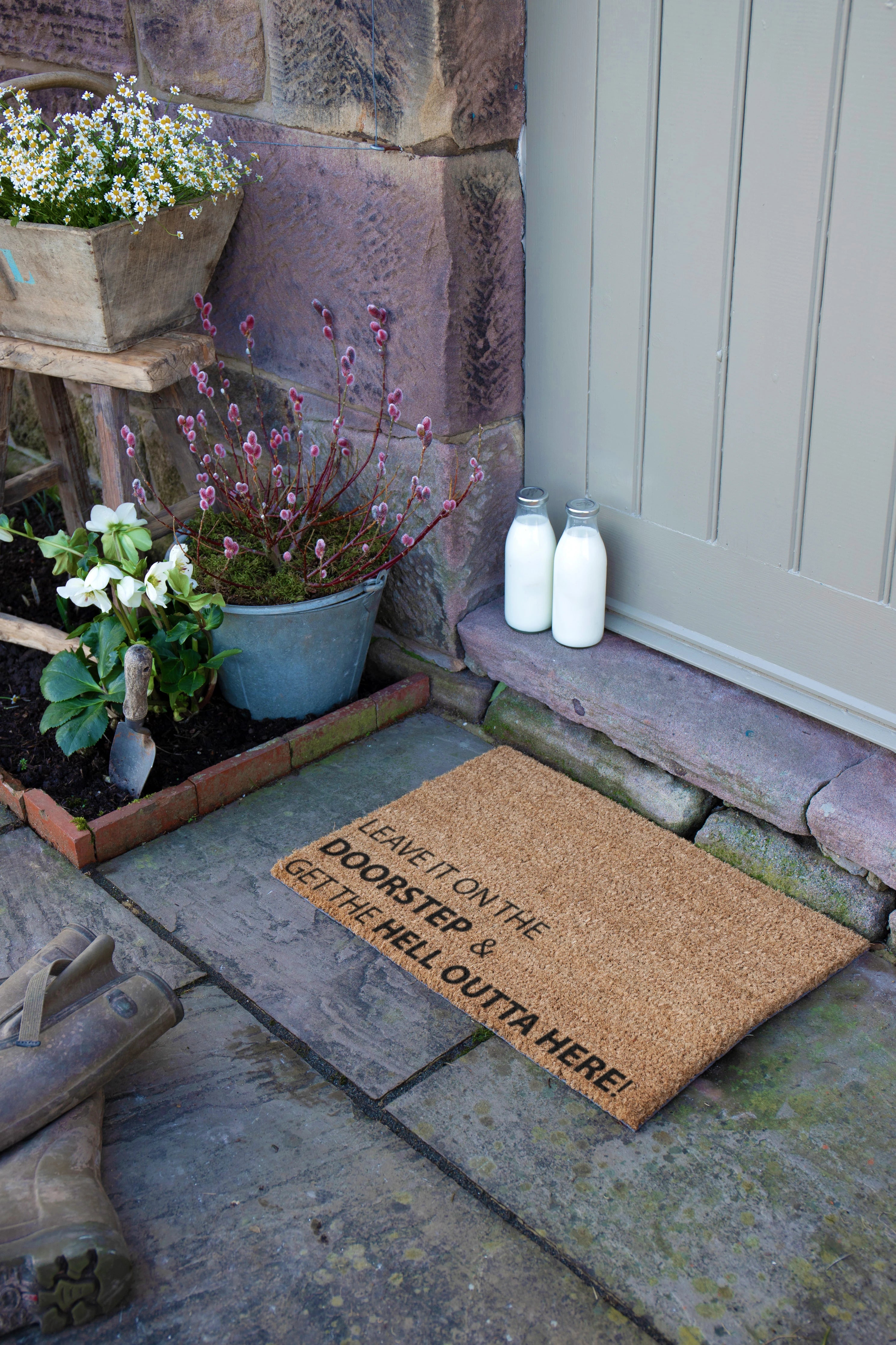 Leave It On The Doorstep & Get The Hell Outta Here Doormat