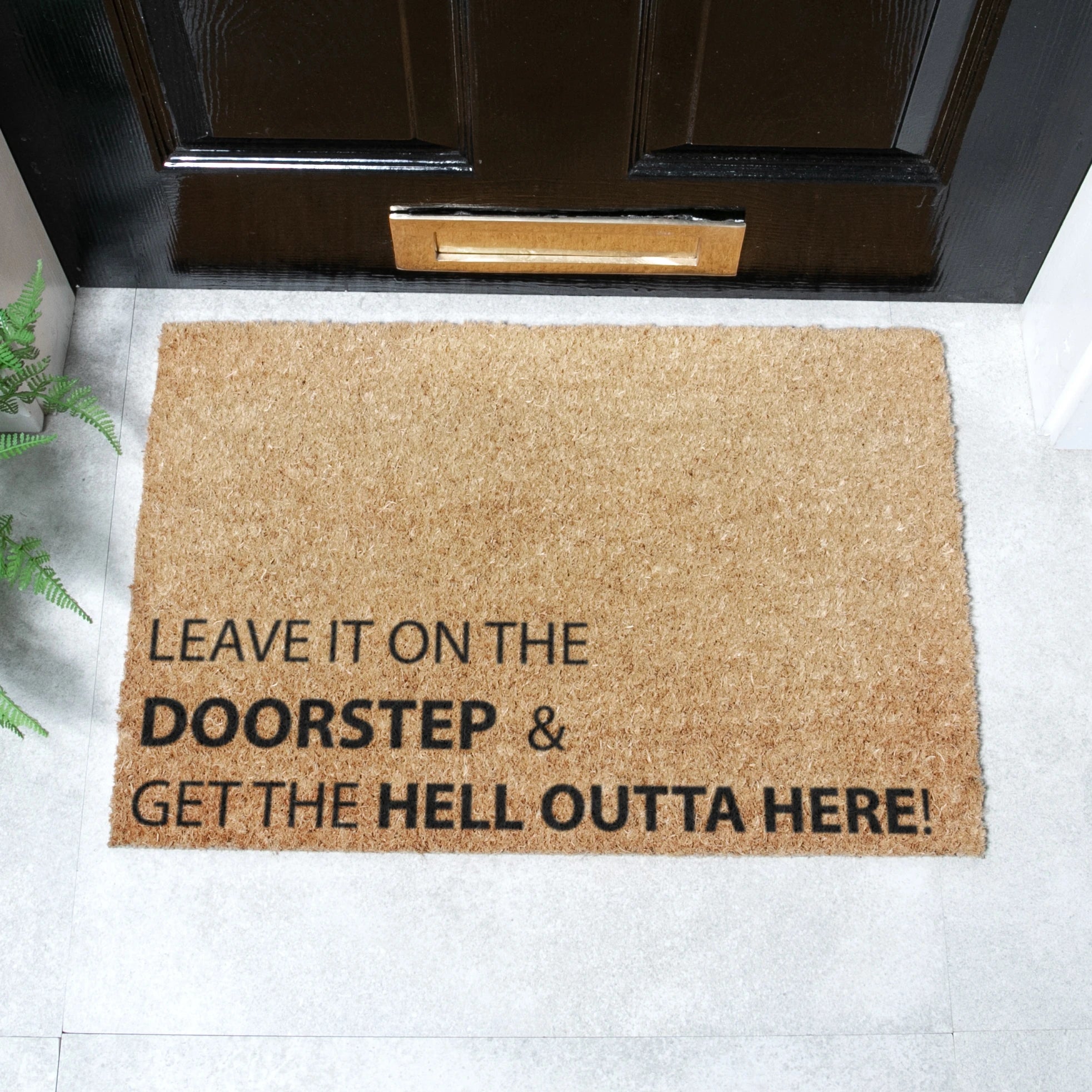 Leave It On The Doorstep & Get The Hell Outta Here Doormat