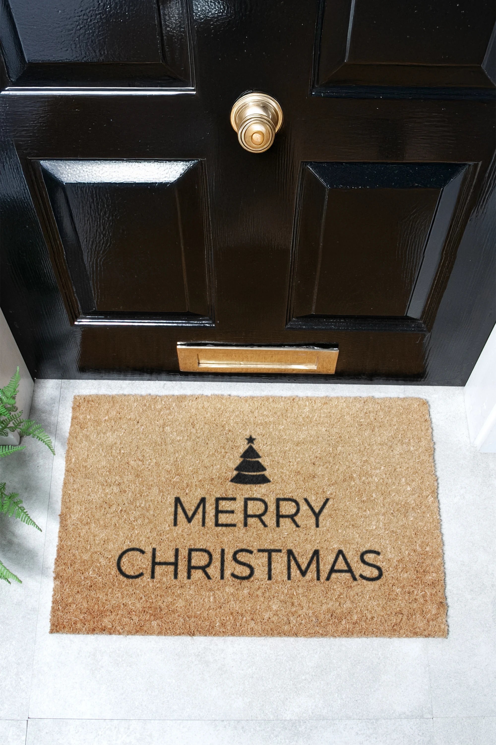Traditional Merry Christmas Greeeting Doormat