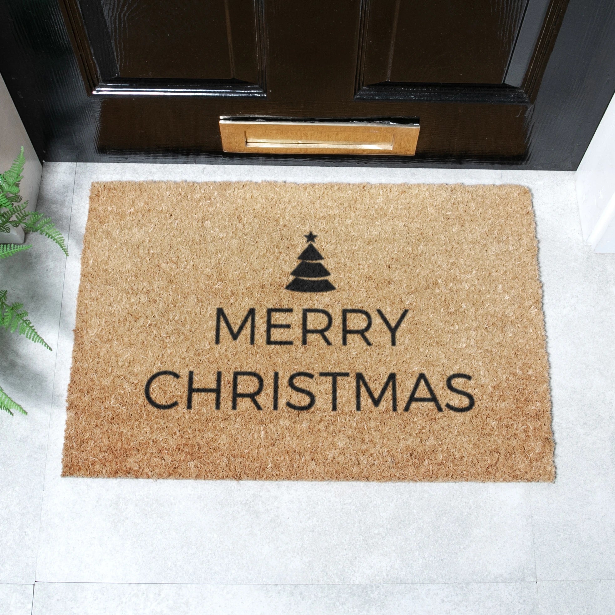 Traditional Merry Christmas Greeeting Doormat