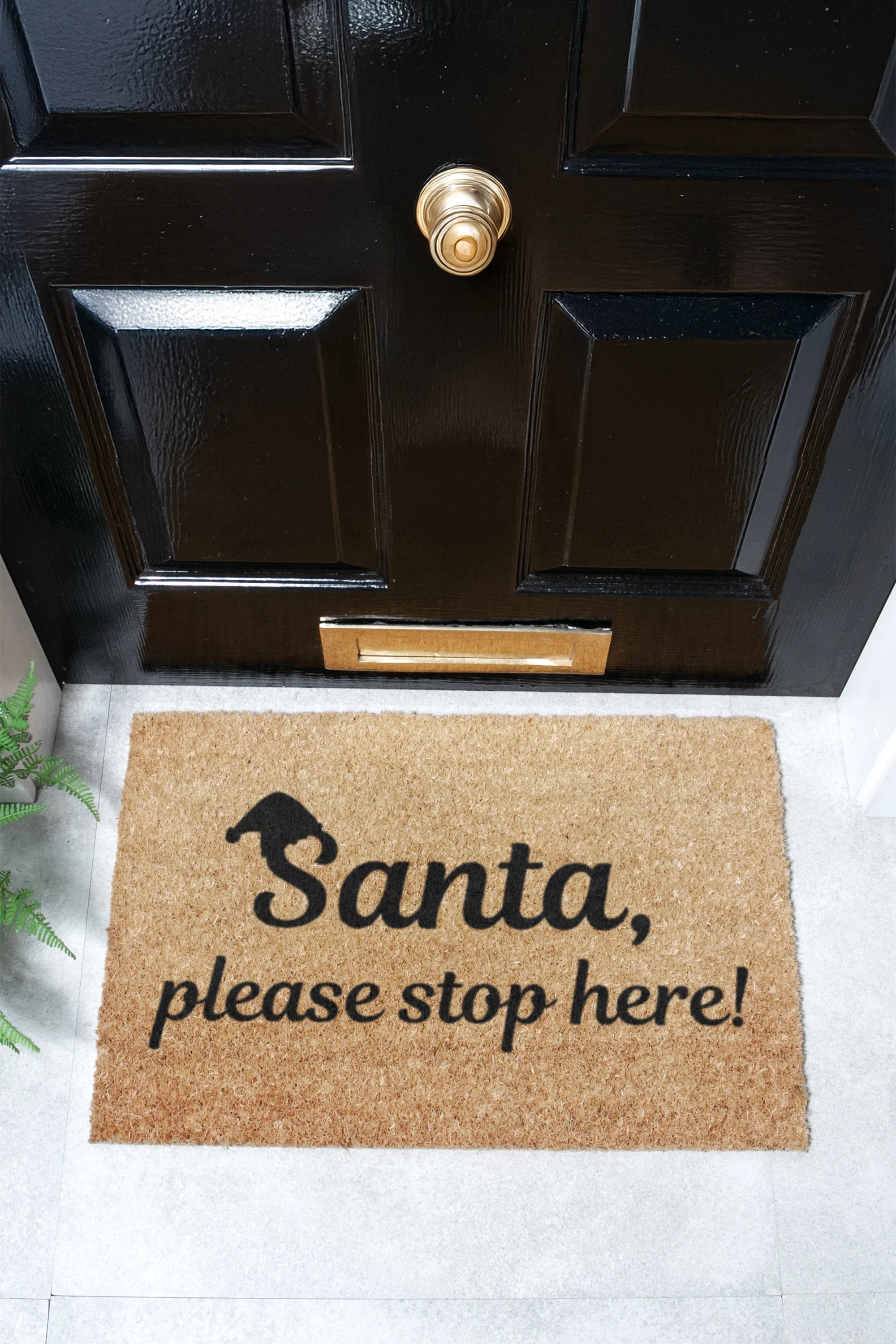 Santa Please Stop Here Doormat