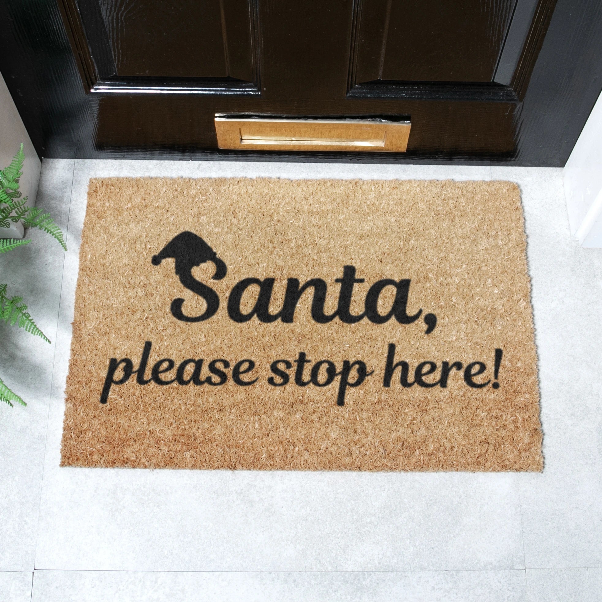 Santa Please Stop Here Doormat
