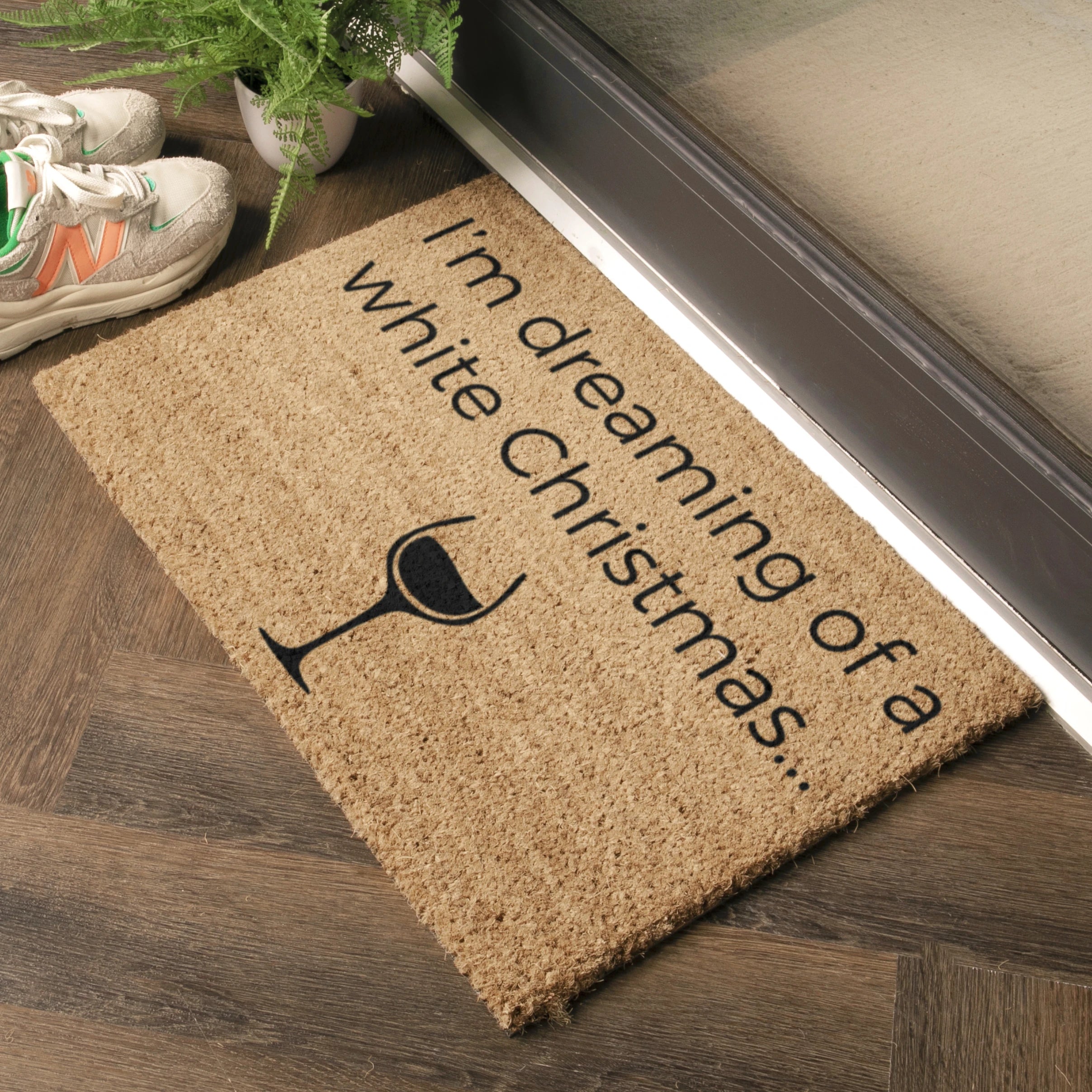 I'm dreaming of a White Wine Christmas Doormat