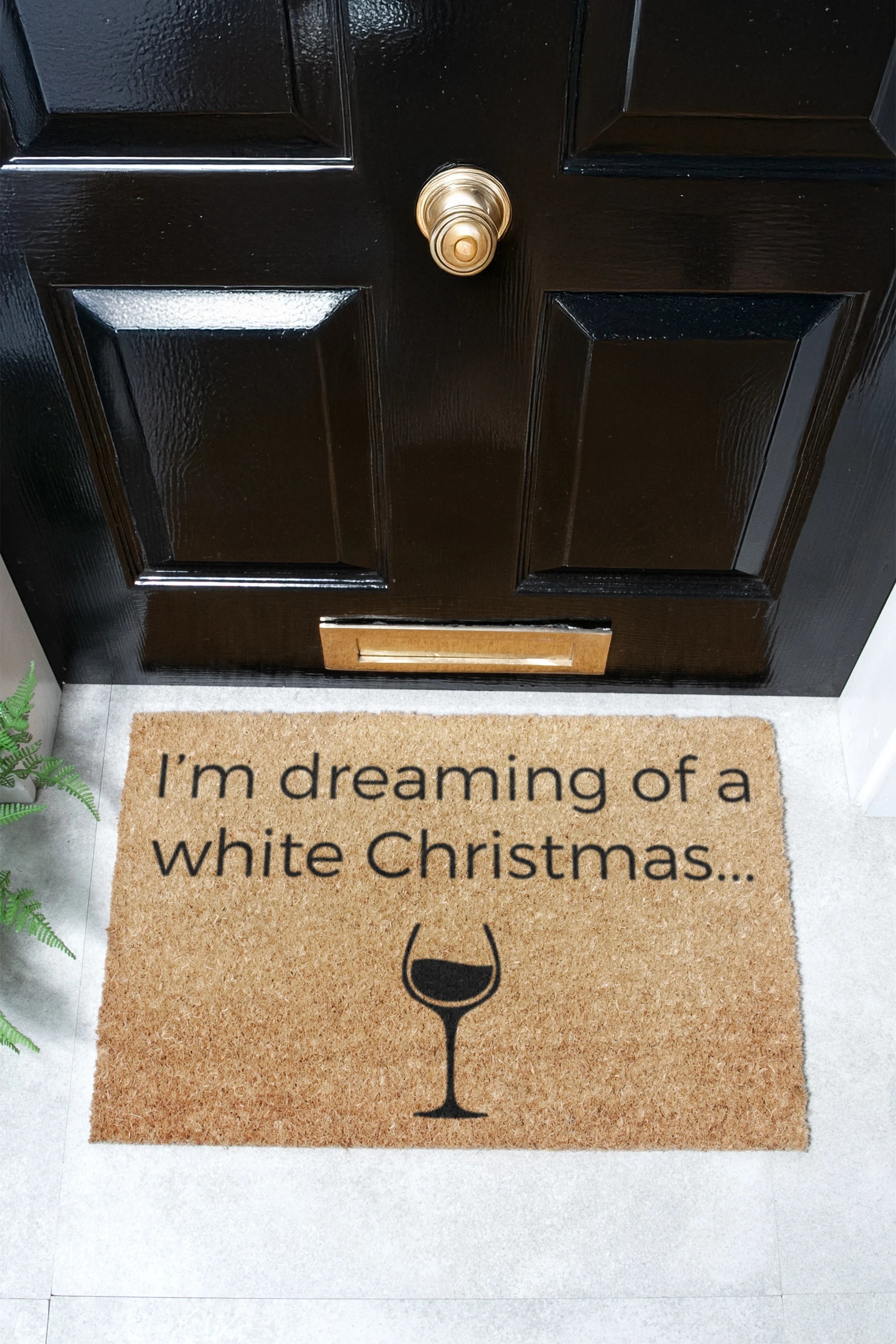I'm dreaming of a White Wine Christmas Doormat