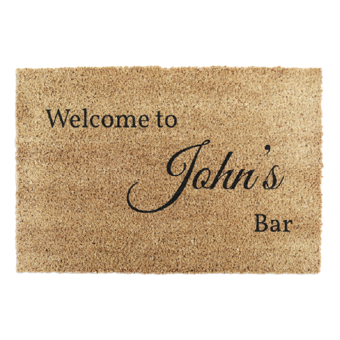 Man Bar Personalised Door Mat
