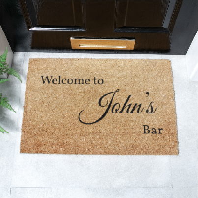 Man Bar Personalised Door Mat