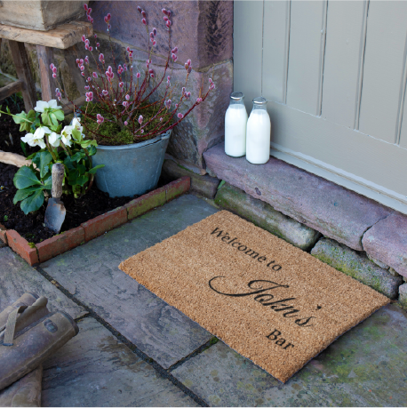 Man Bar Personalised Door Mat