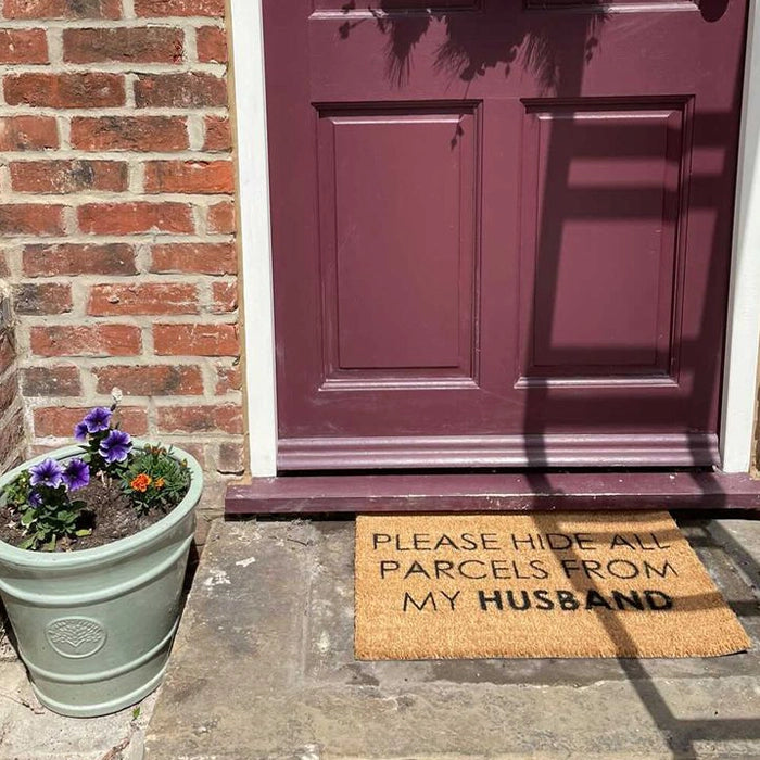 Please Hide All Parcels From My Husband Doormat