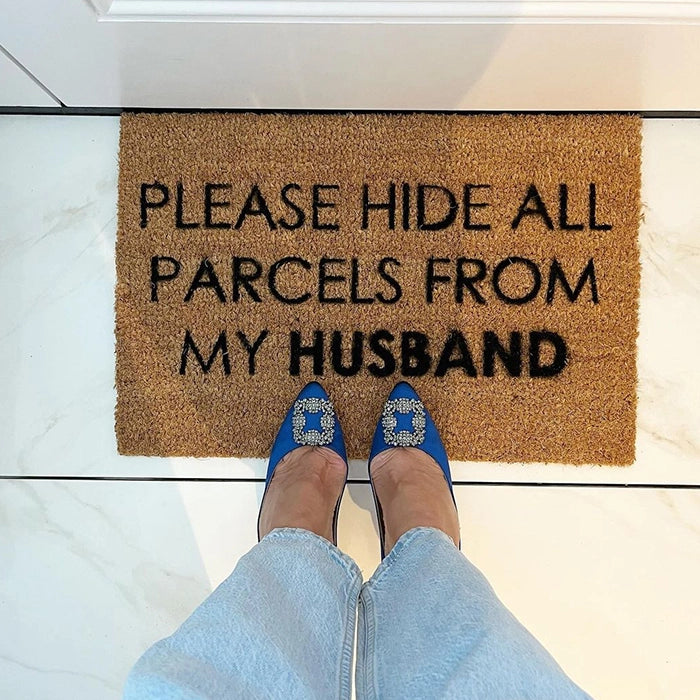 Please Hide All Parcels From My Husband Doormat