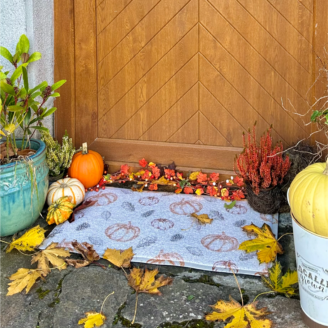 Sketch Pumpkin Pattern Doormat (70 x 40cm)