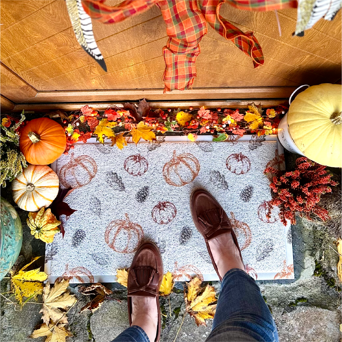Sketch Pumpkin Pattern Doormat (70 x 40cm)