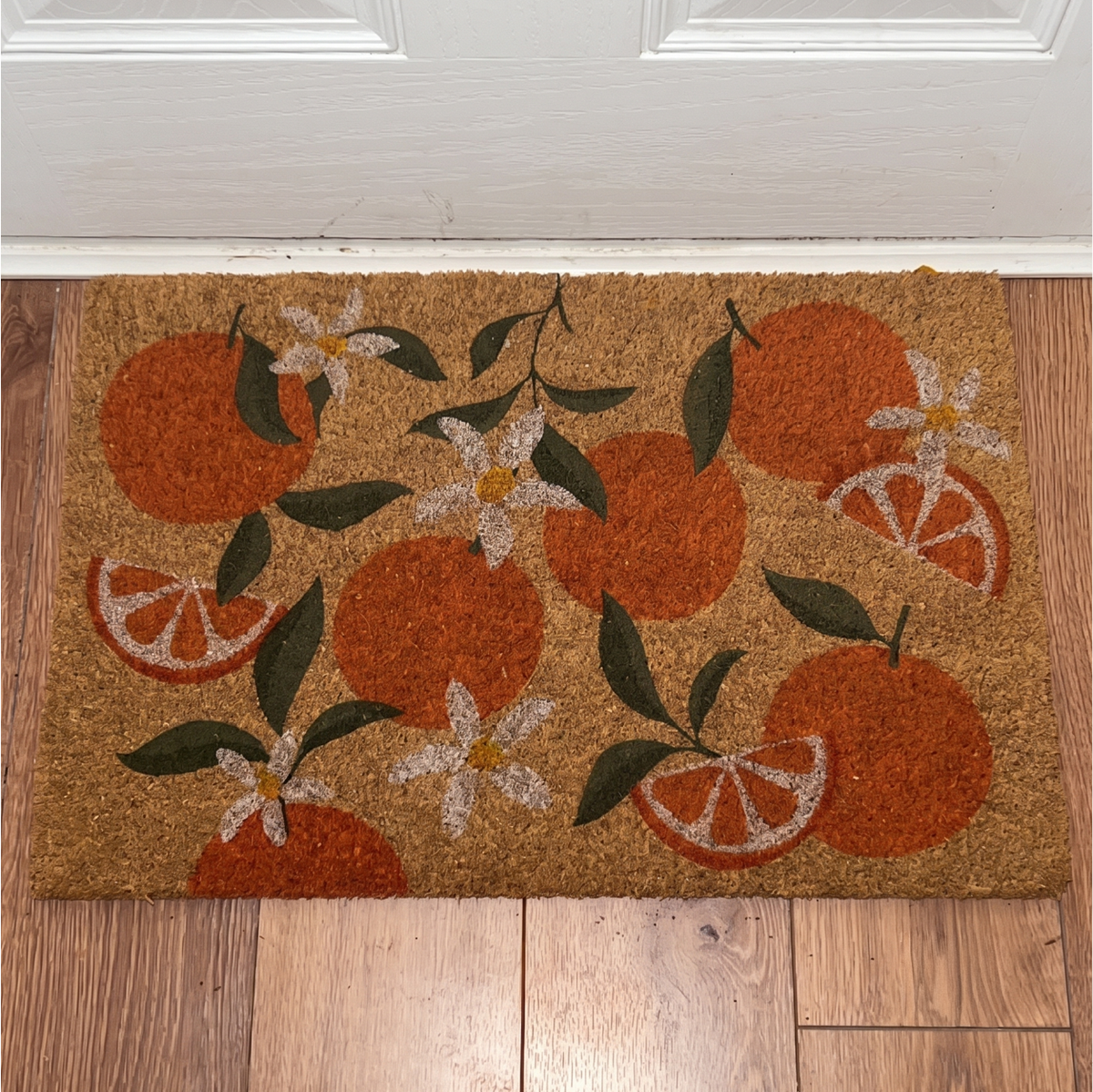 Orange Pattern Doormat