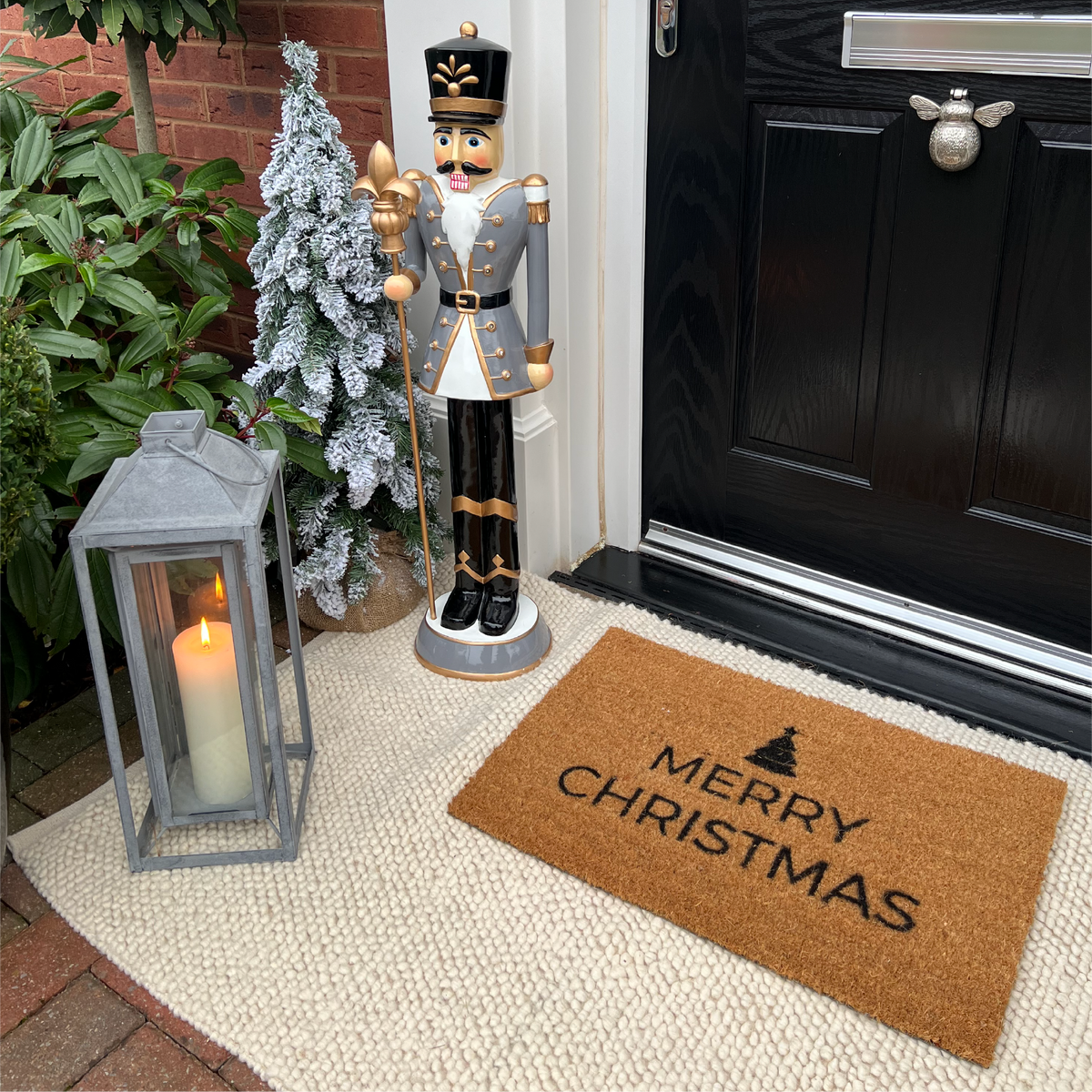 Traditional Merry Christmas Greeting Doormat