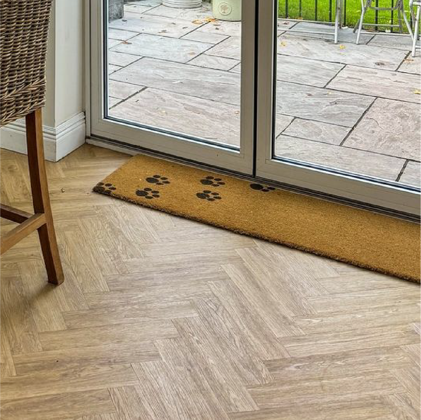 Paw Prints Patio Doormat