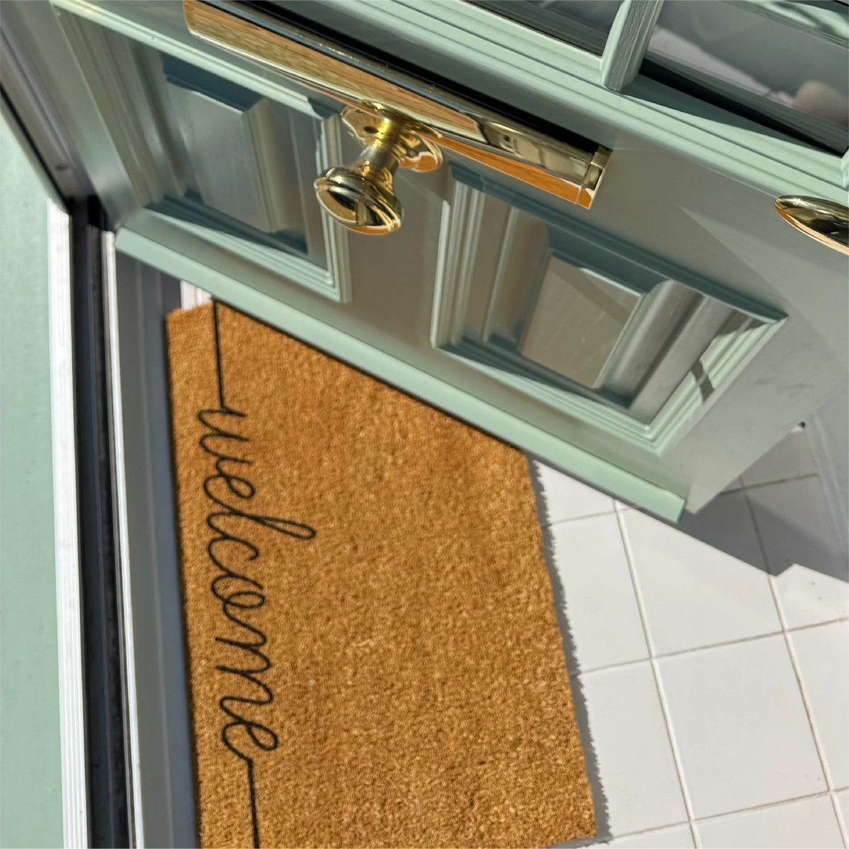 Curly Welcome Doormat
