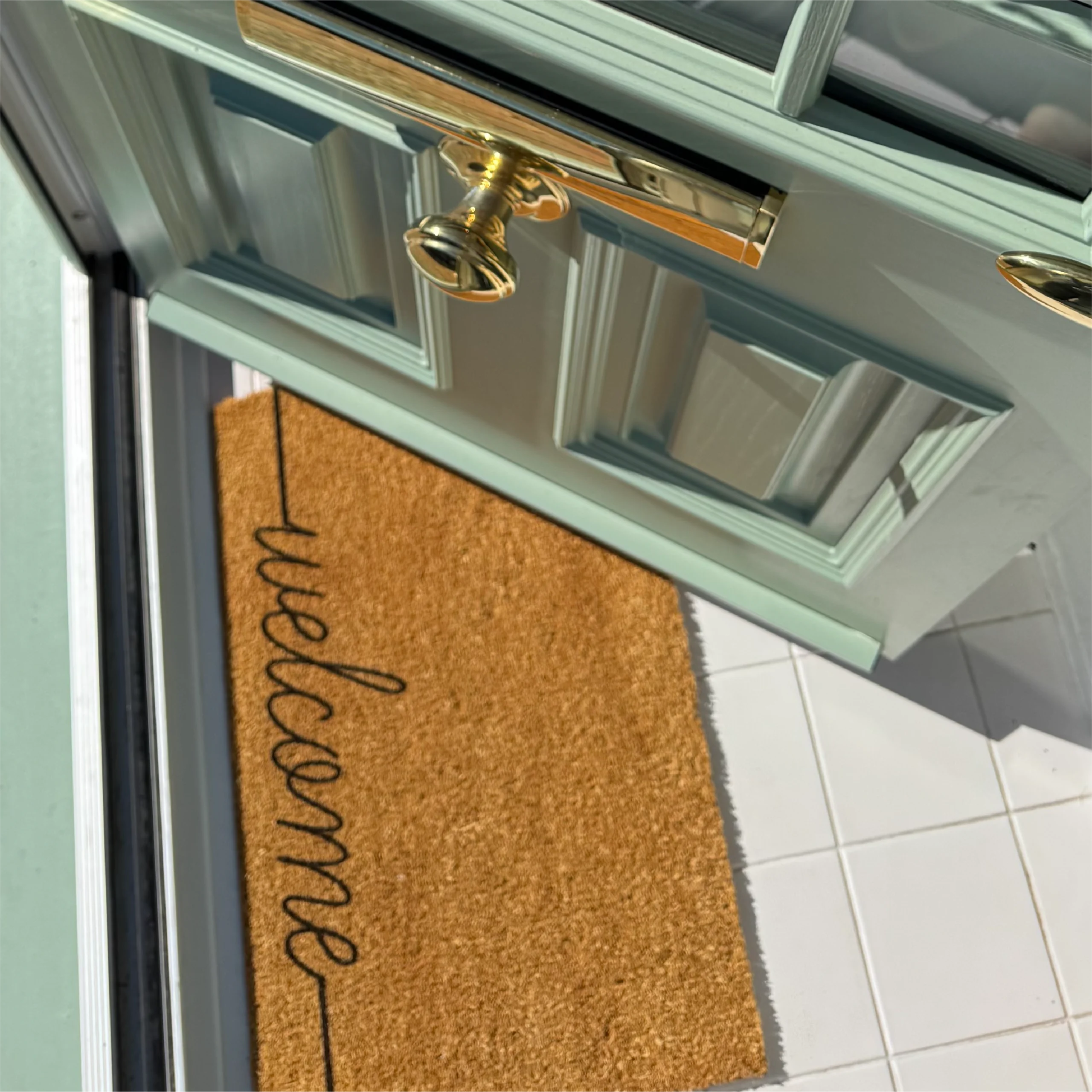 Curly Welcome Doormat