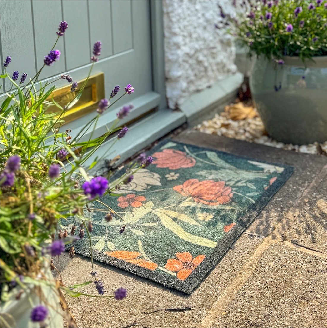 William Morris Rose Indoor Washable Doormat