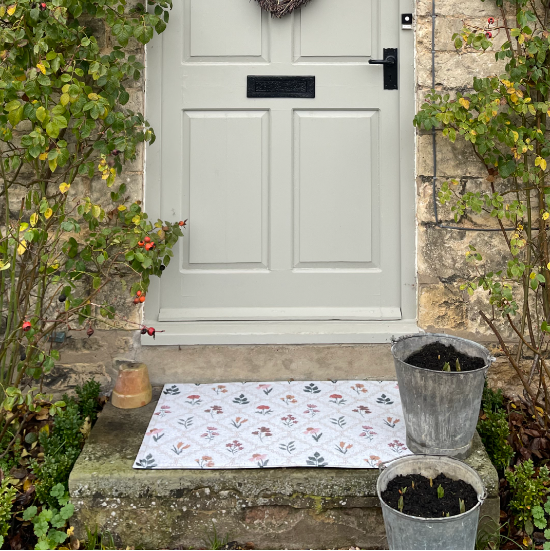 Vintage Floral Stamp Doormat