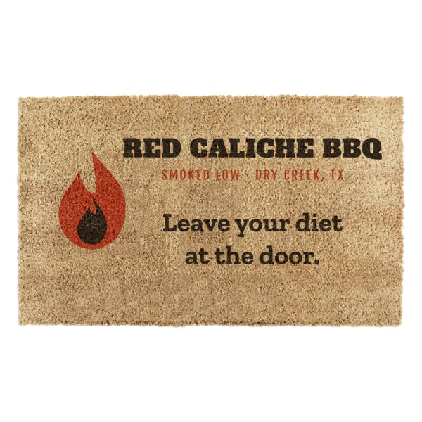 Custom Coir + all-weather doormat for Red Caliche BBQ, concept design