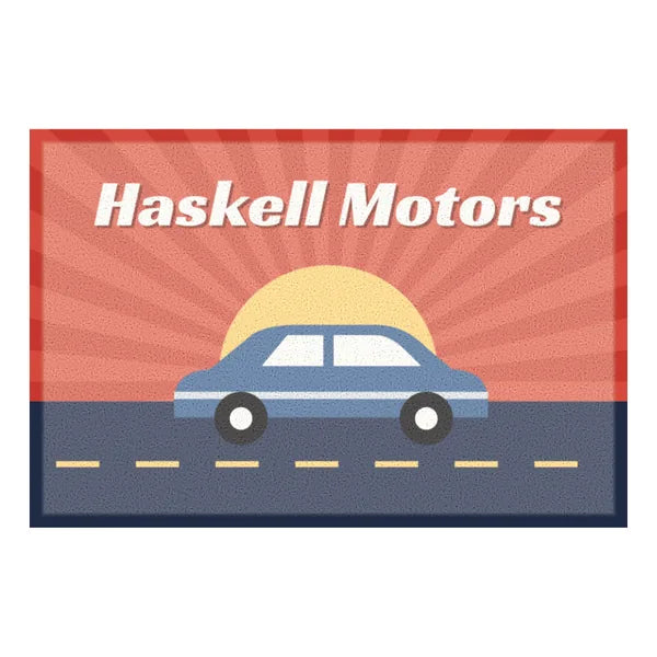 Custom All-weather doormat for Haskell Motors & Family, concept design