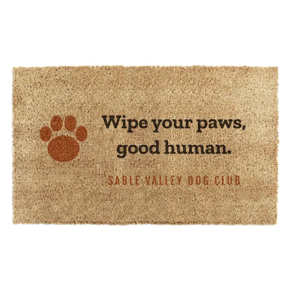 Custom Coir + outdoor doormat for Sable Valley Dog Club, concept design