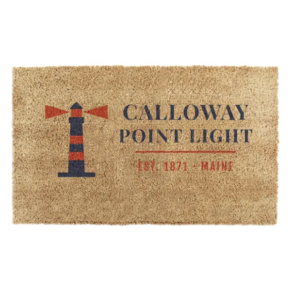 Custom Coir + outdoor doormat for Calloway Point Light, concept design