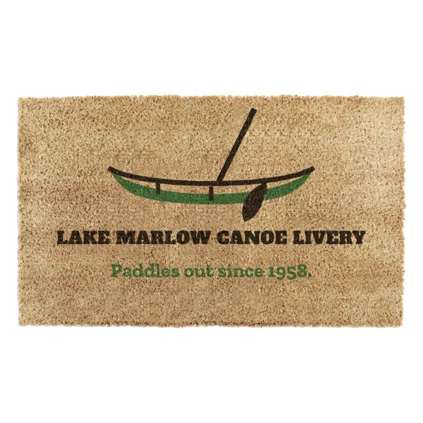 Custom Coir + outdoor doormat for Lake Marlow Canoe Livery, concept design