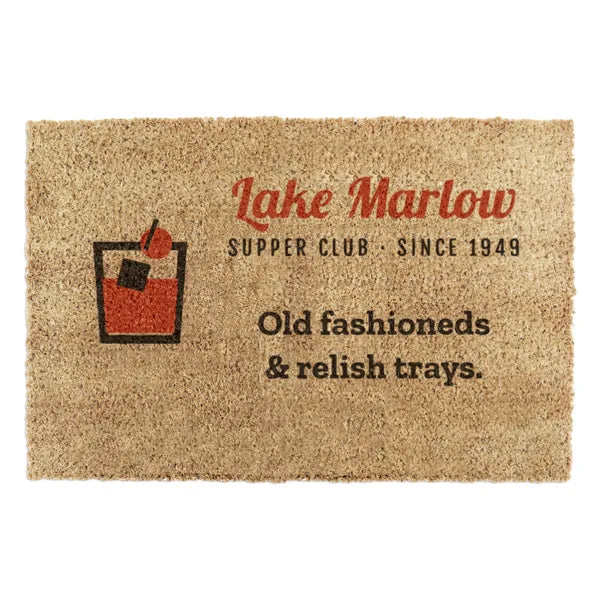 Custom Coir + all-weather doormat for Lake Marlow Supper Club, concept design