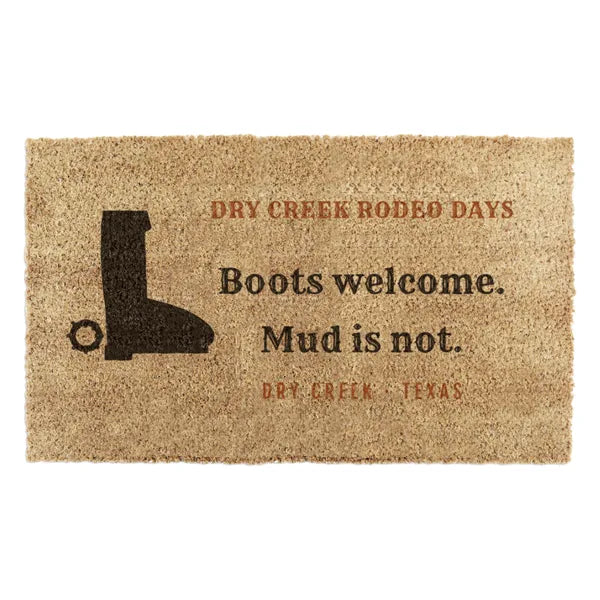 Custom Coir + all-weather doormat for Dry Creek Rodeo Days, concept design