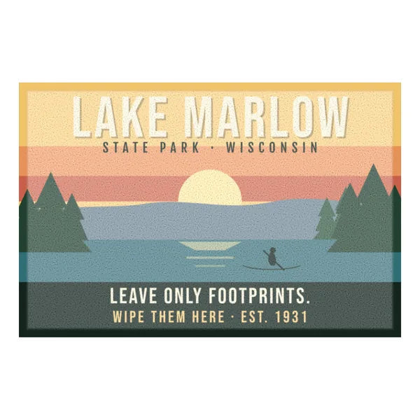 Custom outdoor doormat with a poster-style design, concept design