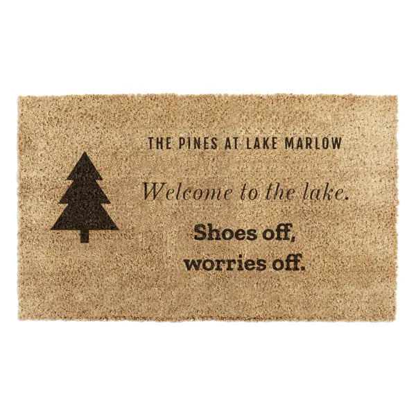 Custom Coir + outdoor doormat for The Pines at Lake Marlow, concept design