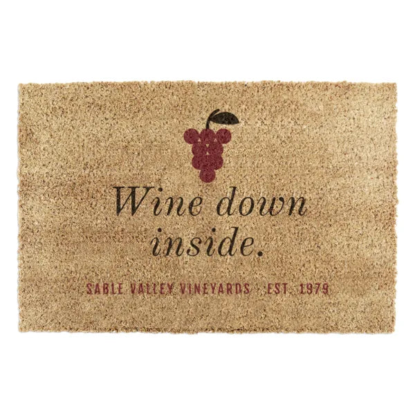 Custom Coir + outdoor doormat for Sable Valley Vineyards, concept design