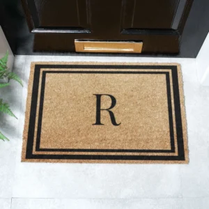 Initials monogram personalised coir mat