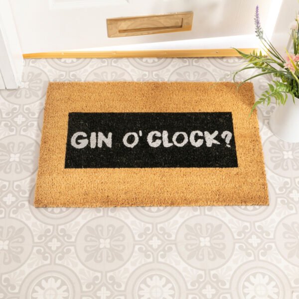 Gin O&#039;Clock Glitter Doormat