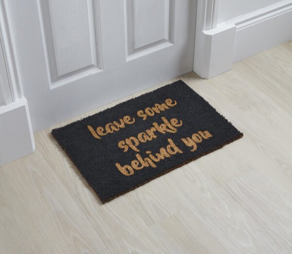 Leave Some Sparkle Behind You Glitter Doormat