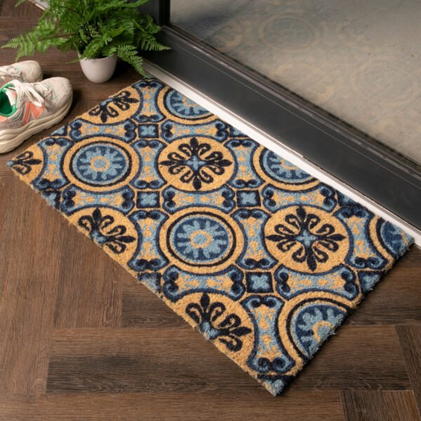Blue Mosaic Colourful Doormat