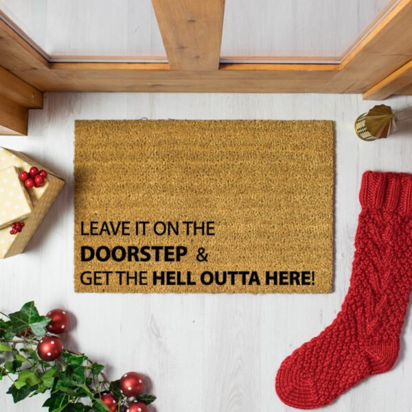 Leave It on the Doorstep Novelty Doormat
