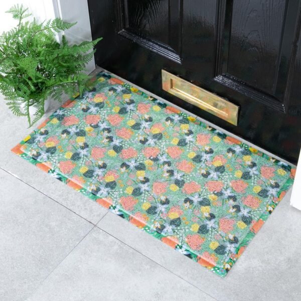 Green Blooming Flowers Doormat (70 x 40cm)