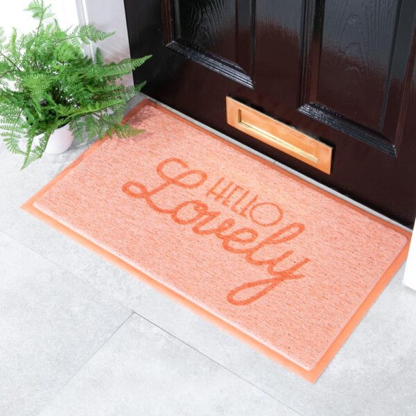 Orange Hello Lovely Doormat (70 x 40cm)