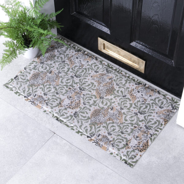 Green Leopard Leaf Doormat (70 x 40cm)