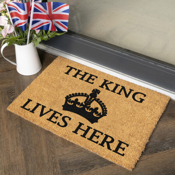 The King Lives Here Doormat