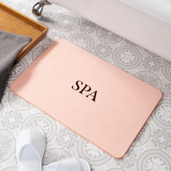 Spa Pink Stone Non Slip Bath Mat