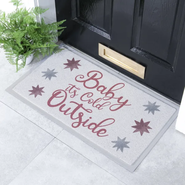 Xmas Theme Baby it's Cold Outside Outdoor Doormat