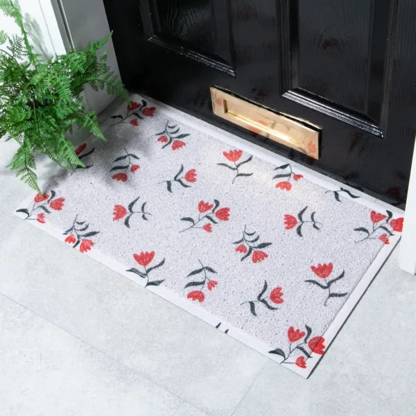 Stylised Tulip Floral Doormat x Hannah Maria Designs