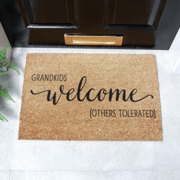 Grandkids Welcome Others Tolerated Doormat (60 x 40cm)