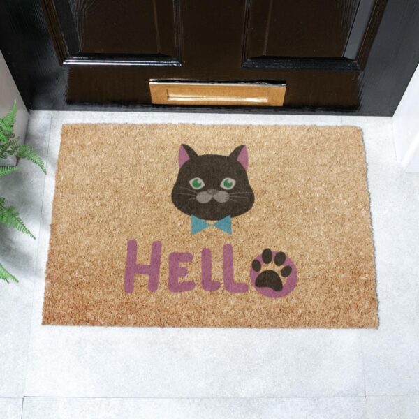 Cat Hello Doormat (60 x 40cm)