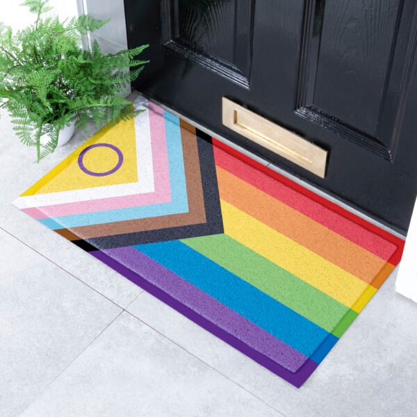 LGBTQIA+ Progress Rainbow Pride Flag Doormat (70 x 40cm)